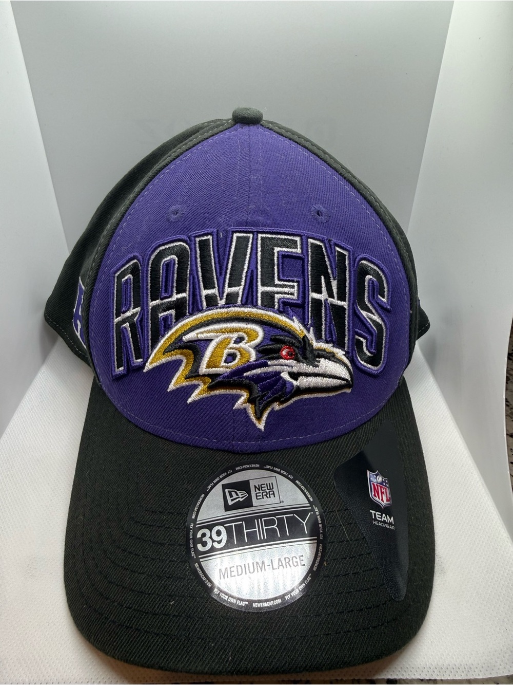 New Era Baltimore Ravens Black & Purple Fitted Stretch Cap